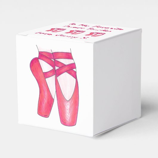 Roze ballet Ballerina Pointe Shoes Dance Teacher Bedankdoosjes (Voorkant Zijde)