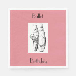 Roze ballet Birthday Paper Napkins Servet