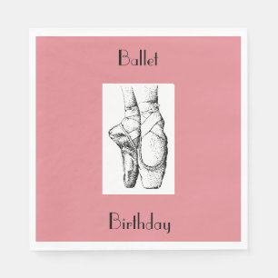 Roze ballet Birthday Paper Napkins Servet