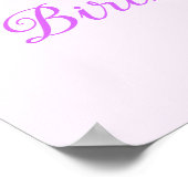 Roze ballet Birthday Pointe Shoes Welkomstteken Poster (Hoek)