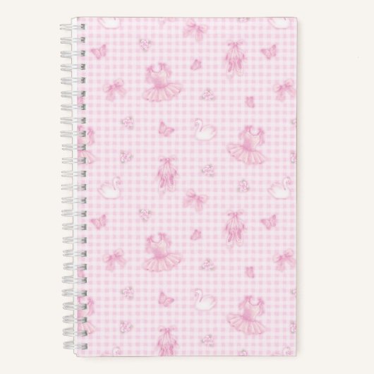 Roze Ballet Coquette Notitieboek (Voorkant)