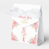 Roze ballet daner persoonlijk bedankt bedankdoosjes (Voorkant Zijde)