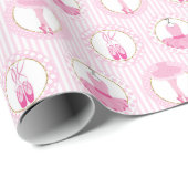 Roze ballet dansen - Ballerina Tutu Dancer Cadeaupapier (Rol Hoek)