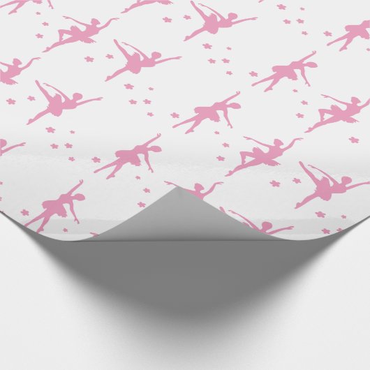 Roze Ballet Dansers Cadeaupapier (Hoek)