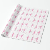 Roze Ballet Dansers Cadeaupapier (Uitgerold)