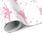 Roze Ballet Dansers Cadeaupapier (Rol Hoek)