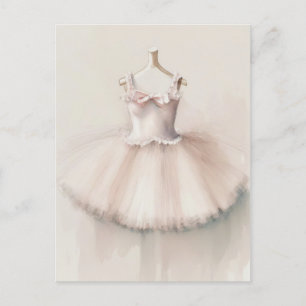 Roze Ballet Dress Briefkaart