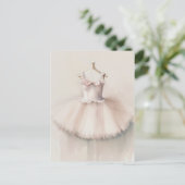 Roze Ballet Dress Briefkaart (Staand voorkant)