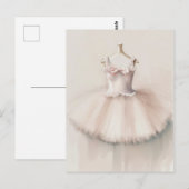 Roze Ballet Dress Briefkaart (Voorkant / Achterkant)