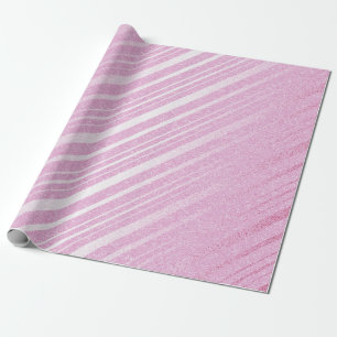 Roze Ballet Pastel Delicate Strepen Lijnen Cadeaupapier