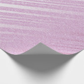 Roze Ballet Pastel Delicate Strepen Lijnen Cadeaupapier (Hoek)