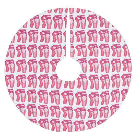 Roze ballet Pointe Ballerina Toeshoe Dance Studio Kerstboom Rok (Voorkant)