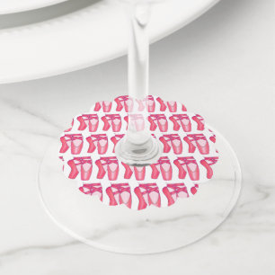 Roze ballet Pointe schetst Overweging Dance Baller Wijnglaslabel