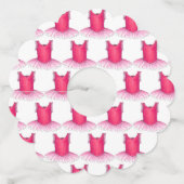 Roze ballet Pointe schetst Overweging Dance Baller Wijnglaslabel (Achterkant)