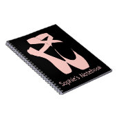 Roze ballet pointe schoenen notitieboek (Rechterzijde)