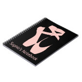 Roze ballet pointe schoenen notitieboek (Linkerzijde)