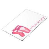 Roze ballet Pointe Shoes Dance Teacher Ballerina Notitieblok (Schuin)