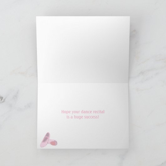 Roze ballet schetst Dans Overweging Good Luck Kaart (Binnen)