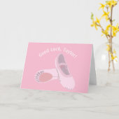 Roze ballet schetst Dans Overweging Good Luck Kaart (Gele Bloem)