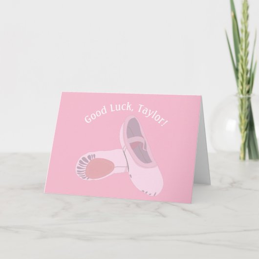 Roze ballet schetst Dans Overweging Good Luck Kaart (Voorkant)