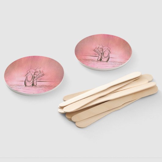 Roze Ballet Schoenen Ballerina Handwaaier (Niet-gemonteerd)