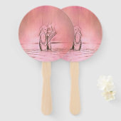 Roze Ballet Schoenen Ballerina Handwaaier (Voorkant en achterkant)