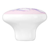 Roze Ballet Schoenen Keramische Knop (Zijkant)