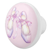Roze Ballet Schoenen Keramische Knop (Rechts)