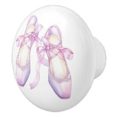 Roze Ballet Schoenen Keramische Knop (Rechts)