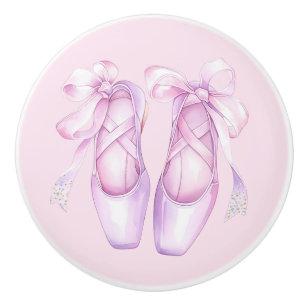 Roze Ballet Schoenen Keramische Knop