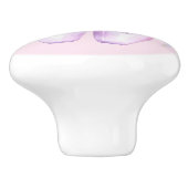 Roze Ballet Schoenen Keramische Knop (Zijkant)