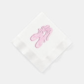 Roze ballet schoenen servetten (Hoek)