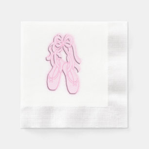 Roze ballet schoenen servetten