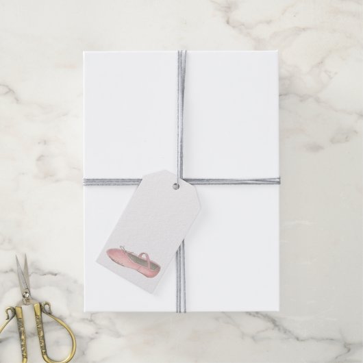 Roze Ballet Schoenen Slippers Ballerina Dance Clas Cadeaulabel (Met Touw)