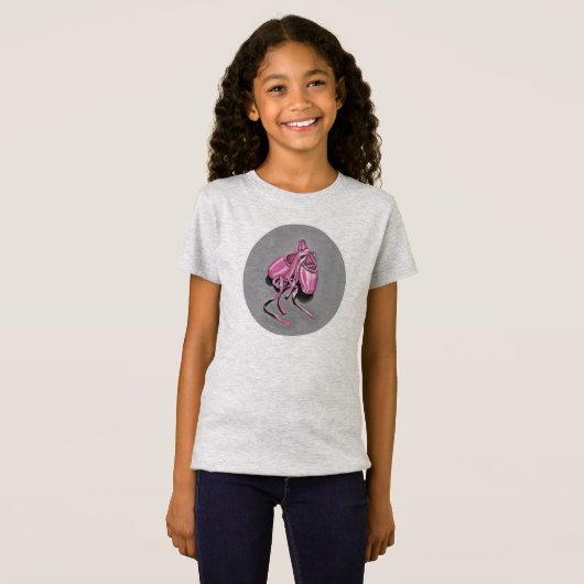 Roze ballet schoenen  t-shirt (Voorkant volledig)