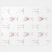 Roze Ballet Schoenen Verjaardag Fleece Deken (Voorkant (Horizontaal))