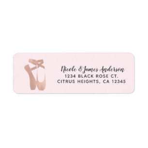 Roze ballet slipers ballerina roze goud dansen etiket