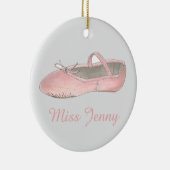 Roze ballet Slipper Ballerina Dance Teacher Gift Keramisch Ornament (Rechts)