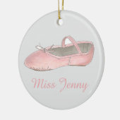 Roze ballet Slipper Ballerina Dance Teacher Gift Keramisch Ornament (Links)
