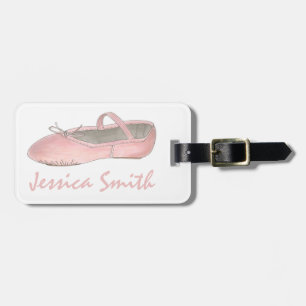 Roze ballet Slipper Dance Ballerina Shoe Ballerina Bagagelabel