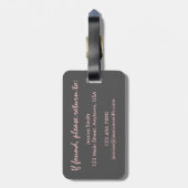 Roze ballet Slipper Dance Ballerina Shoe Ballerina Bagagelabel (Achterkant verticaal)