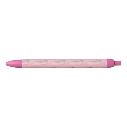 Roze ballet Slipper Dance leraar ballerina Zwarte Inkt Pen (Voorkant)