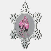Roze ballet slipper keramische ornament (Rechts)