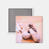 Roze ballet Slipper Pointe Shoes Dance Sjabloon Magneet (Voorkant / Achterkant)