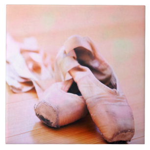 Roze ballet Slipper Pointe Shoes Dance Sjabloon Tegeltje