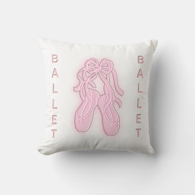 Roze ballet Slippers American Mojo Pillow Kussen (Voorkant)