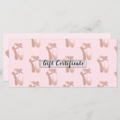 Roze ballet Slippers Ballerina Gift Certificate (Voorkant / Achterkant)