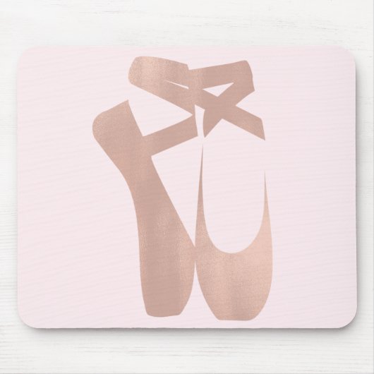 Roze ballet Slippers Ballerina Roos Gepersonalisee Muismat (Voorkant)