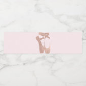 Roze Ballet Slippers Ballerina Roos Party Waterfles Etiket (Enkel label)