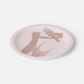 Roze Ballet Slippers Ballerina Verjaardagsfeest Papieren Bordje (Gekanteld)